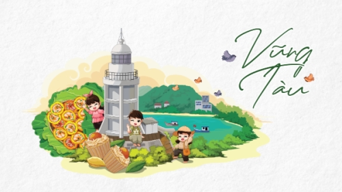 Vũng Tàu, Việt Nam, địa danh, du lịch, travel, dễ thương, cute, chibi, hoạt hình, cartoon