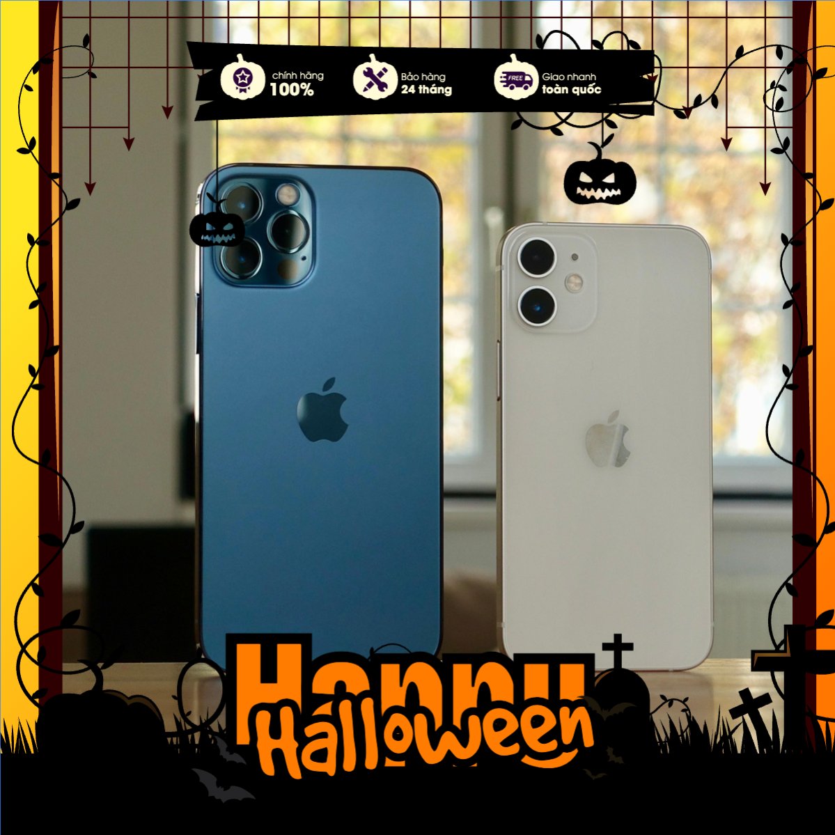 Halloween, điện thoại, phone, công nghệ, technology, điện tử, electronic, dễ thương, cute, chibi, hoạt hình, cartoon