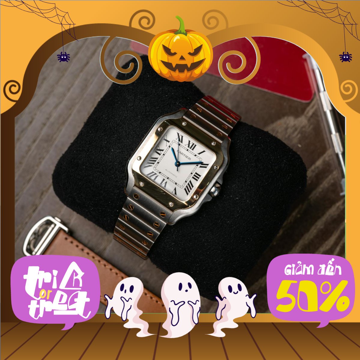 Halloween, đồng hồ, watch, fashion, thời trang, outfit, dễ thương, cute, chibi, hoạt hình, cartoon