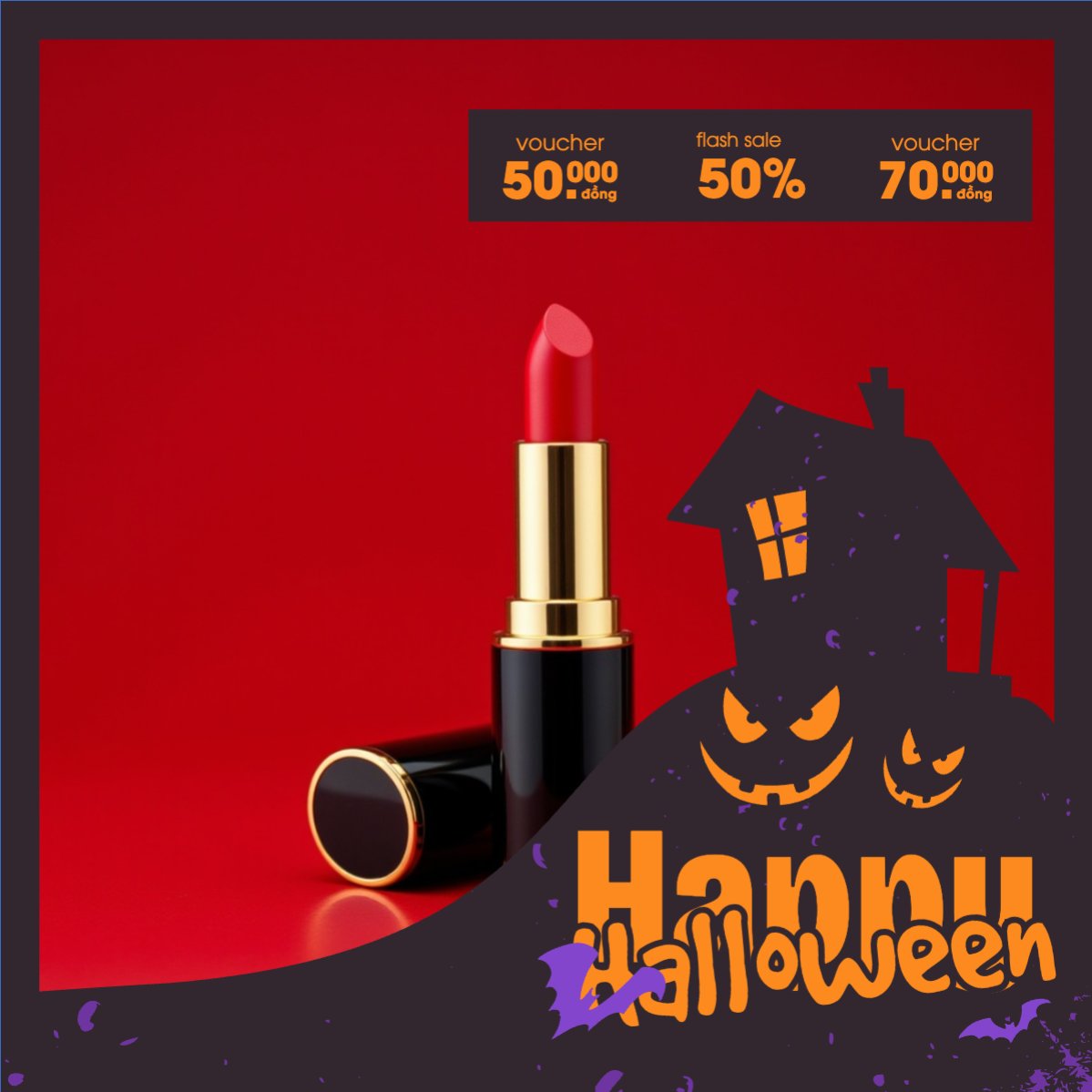 Halloween, son, mỹ phẩm, lipstick, cosmetics, beauty, làm đẹp, thẩm mỹ, dễ thương, cute, chibi, hoạt hình, cartoon