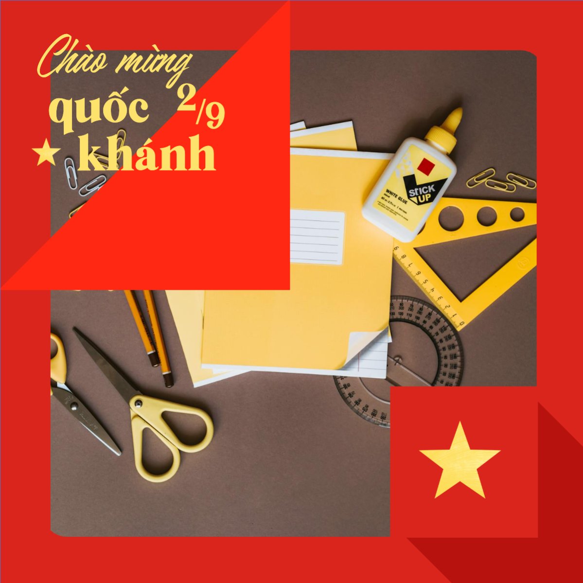 Mẫu Khung San Pham 2/9, Quốc Khánh, lễ hội, Việt Nam, văn phòng phẩm, giáo dục, education, hiện đại, modern — LayerPic