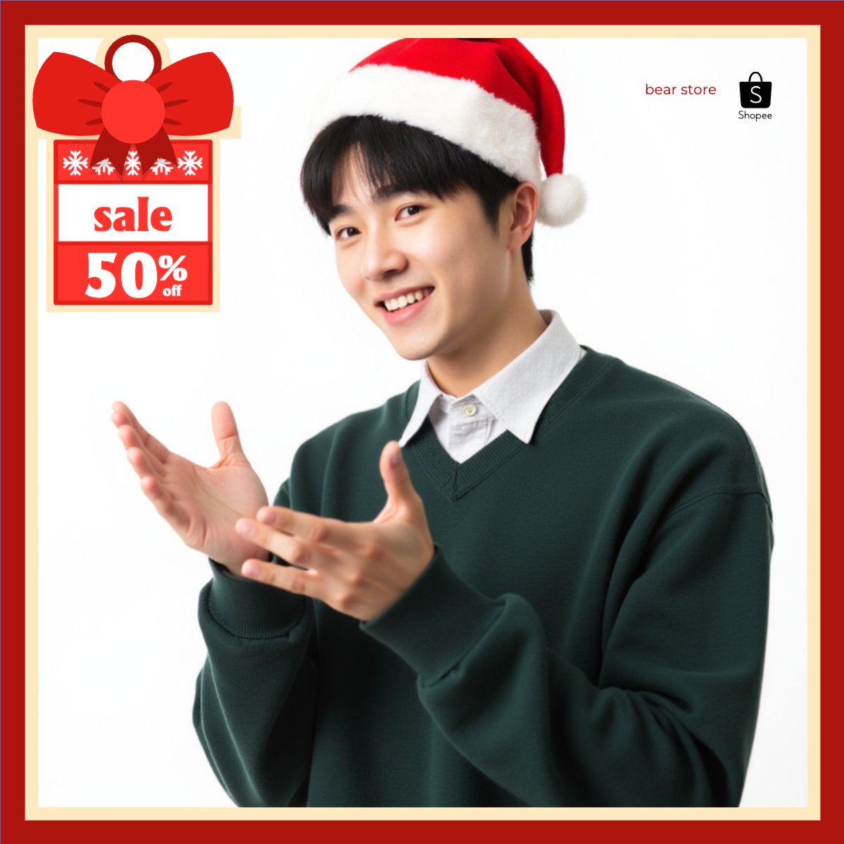 Mẫu Khung San Pham Giảm giá, sale, fashion, thời trang, quần áo, trang phục, clothes, outfit, giáng sinh — LayerPic