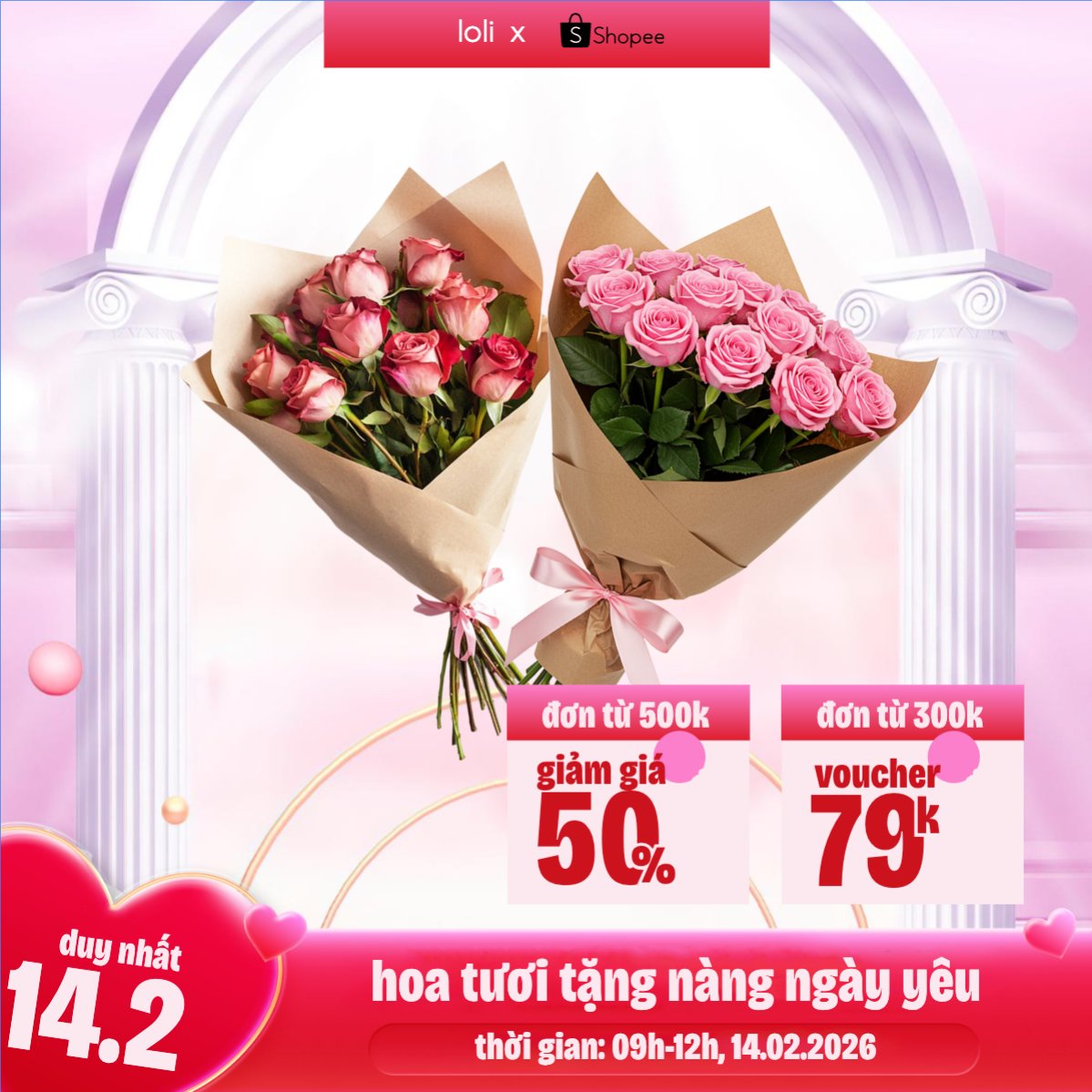 Mẫu Khung San Pham Hoa tươi tặng nàng ngày yêu — LayerPic