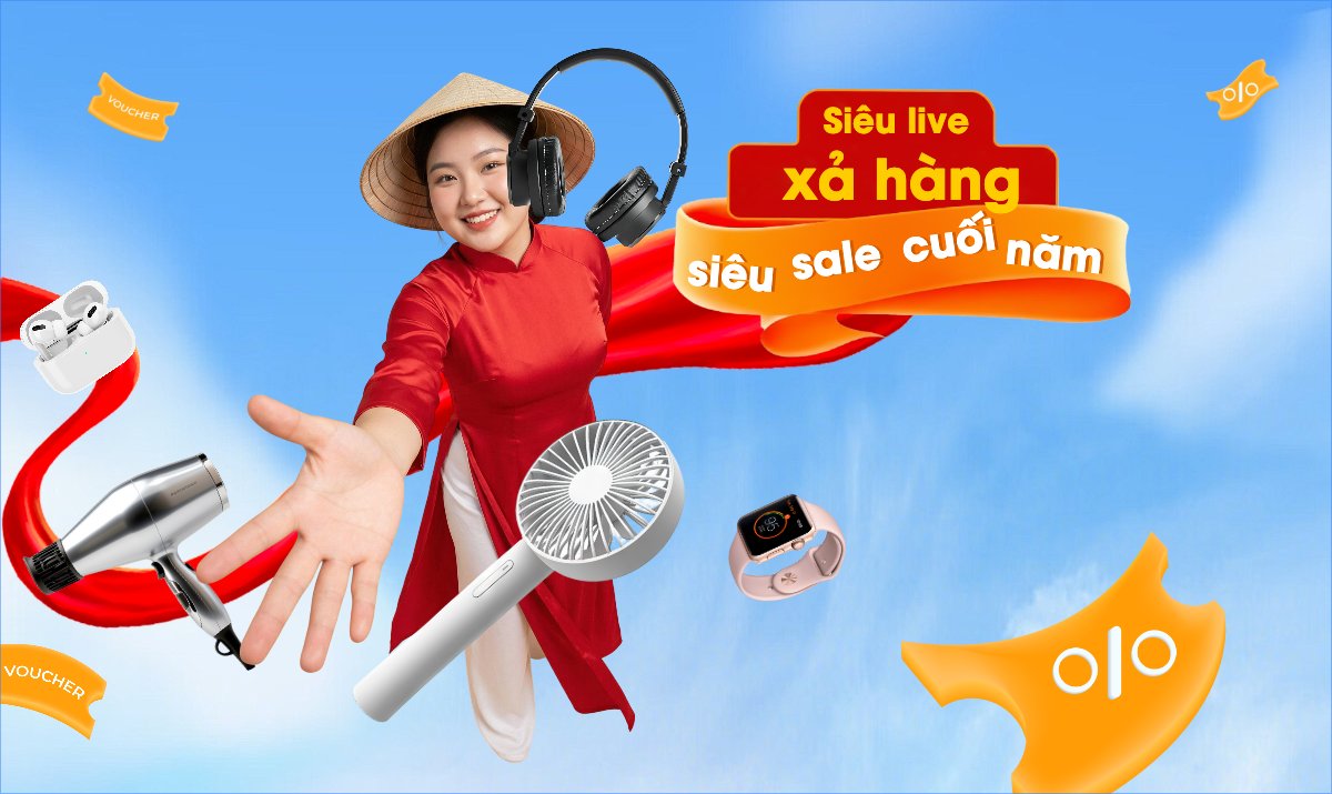 Mẫu Banner Ngang Siêu live xả hàng — LayerPic