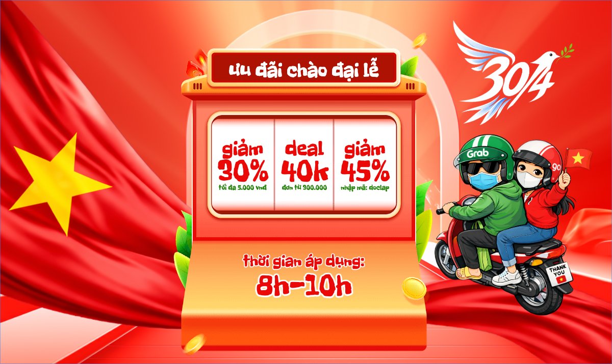 Mẫu Banner Ngang Ưu đãi chào đại lễ 30/4 — LayerPic