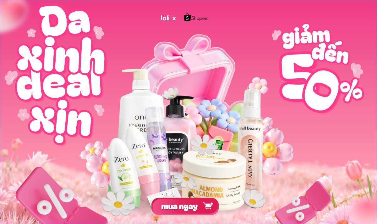 Mẫu Banner Ngang Da xinh deal xịn — LayerPic