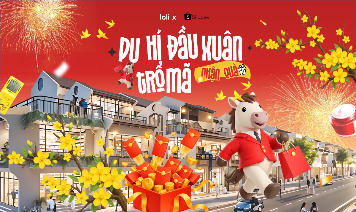 Mẫu Banner Ngang Du hí đầu xuân nhận quà trổ mã — LayerPic