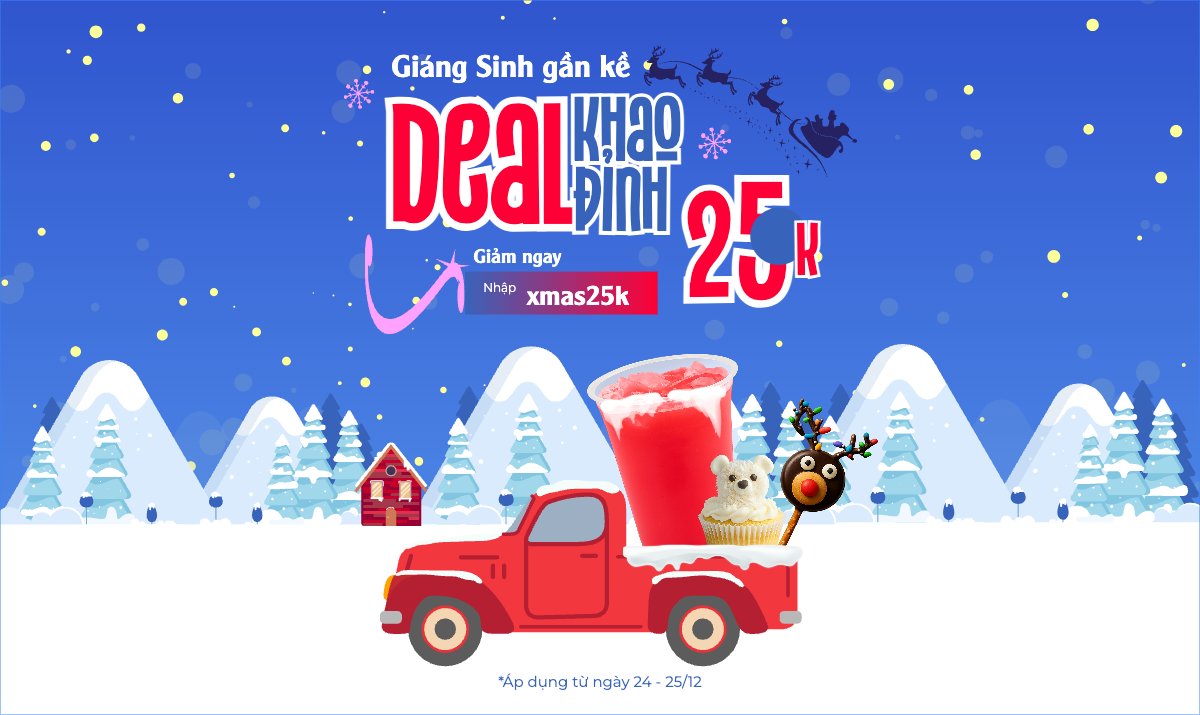 Mẫu Banner Ngang Giáng sinh gần kề khao Deal đỉnh — LayerPic