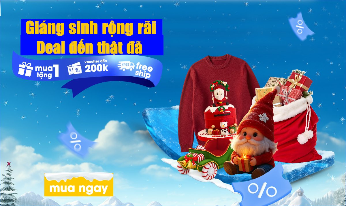 Mẫu Banner Ngang Giáng sinh rộng rãi deal đến thật đã — LayerPic