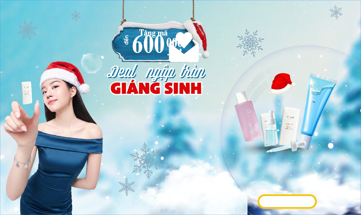 Mẫu Banner Ngang Deal ngập tràn giáng sinh huy hoàng — LayerPic