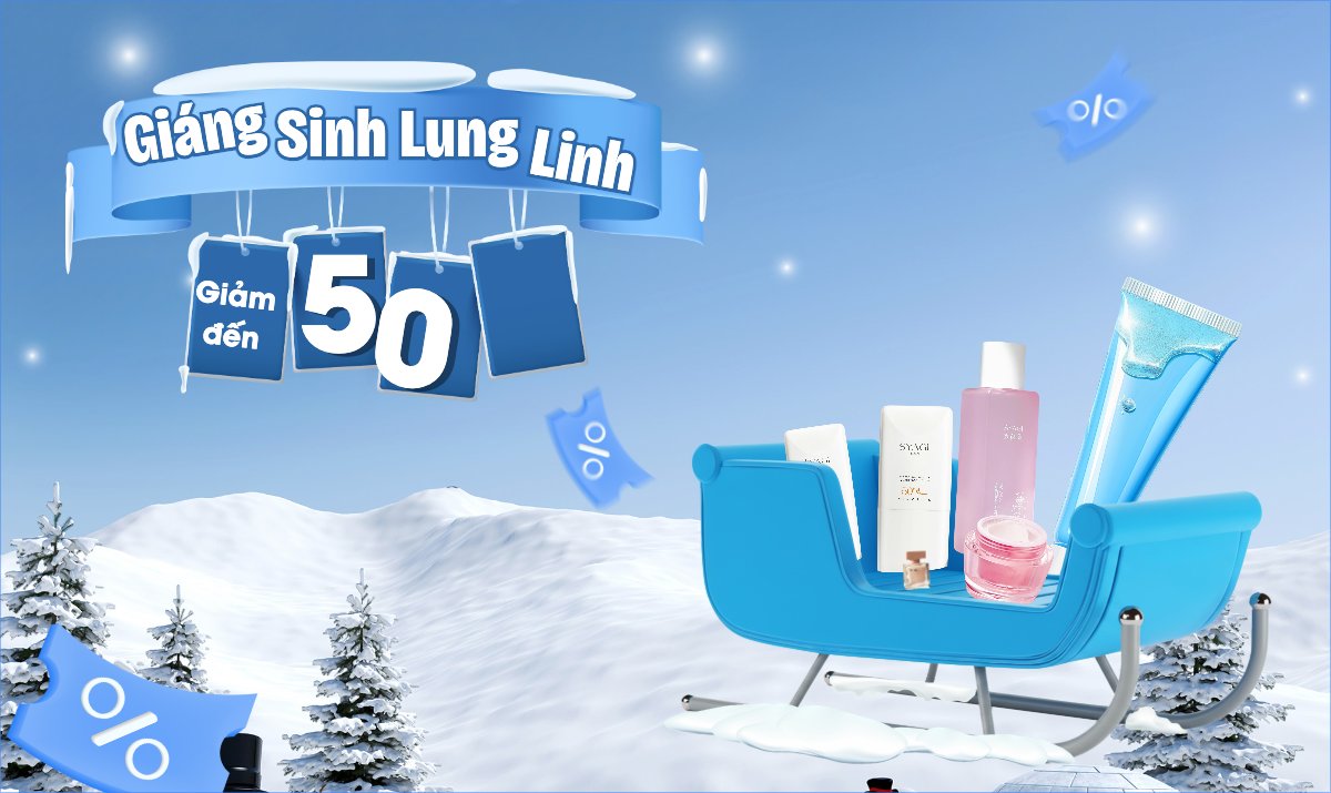 Mẫu Banner Ngang Giáng sinh lung linh — LayerPic