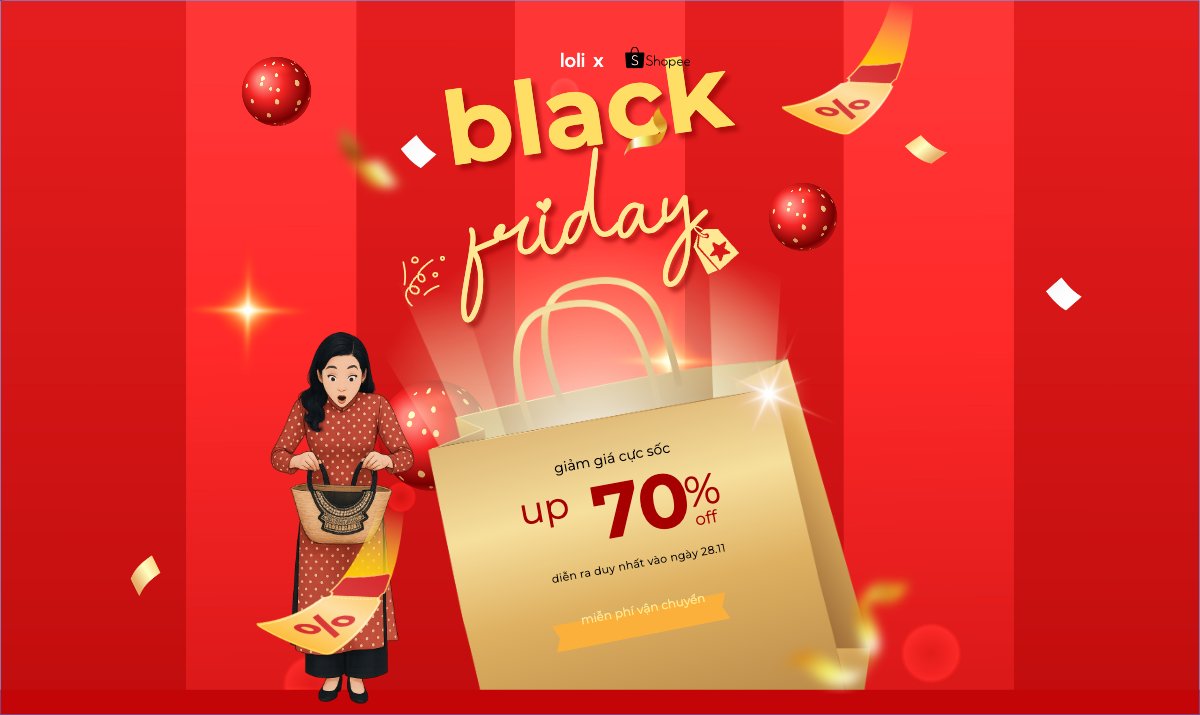Mẫu Banner Ngang Black friday giảm giá — LayerPic