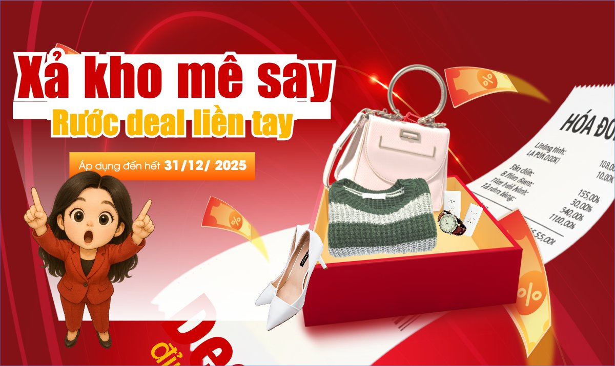 Mẫu Banner Ngang Xả kho mê say rước deal liền tay — LayerPic