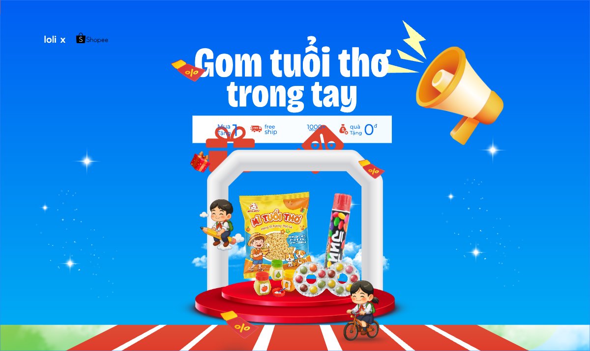Mẫu Banner Ngang Gom tuổi thơ trong tay — LayerPic