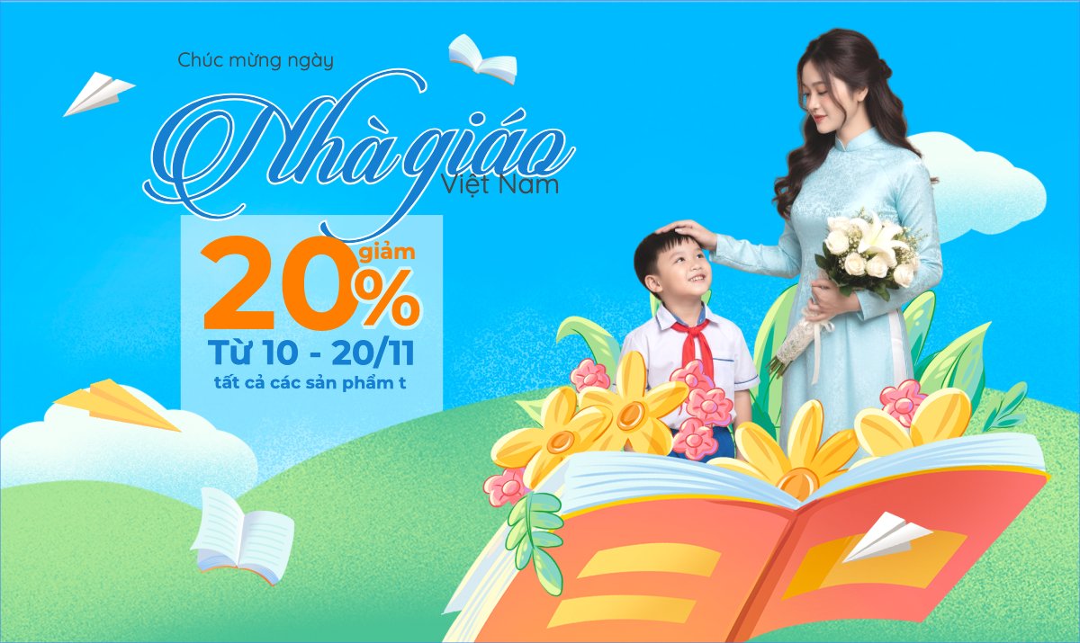 Mẫu Banner Ngang Mừng ngày nhà giáo Việt Nam — LayerPic