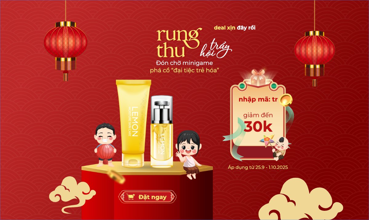 Mẫu Banner Ngang Trung thu, Tết Đoàn Viên, mid-autumn festival, sự kiện, làm đẹp, beauty, event, dễ thương, cute, chibi, hoạt hình, cartoon — LayerPic
