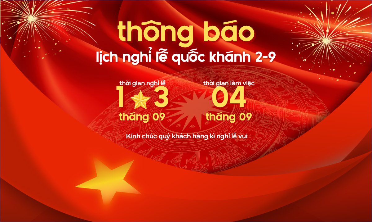 Mẫu Banner Ngang 2/9, Quốc Khánh, lễ hội, thông báo, lịch nghỉ, Việt Nam, sự kiện, event, hiện đại, morden — LayerPic