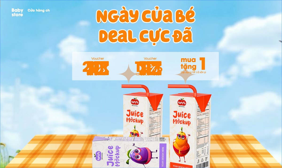 Mẫu Banner Ngang Em bé, baby, trẻ em, kids, sự kiện, event, chương trình, sale, giải trí, entertainment — LayerPic