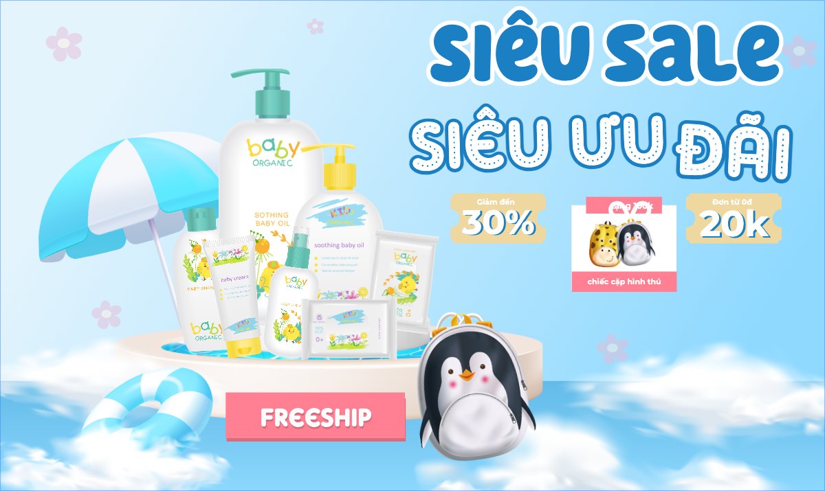 Mẫu Banner Ngang Em bé, baby, trẻ em, kids, sự kiện, event, chương trình, sale, giải trí, entertainment — LayerPic