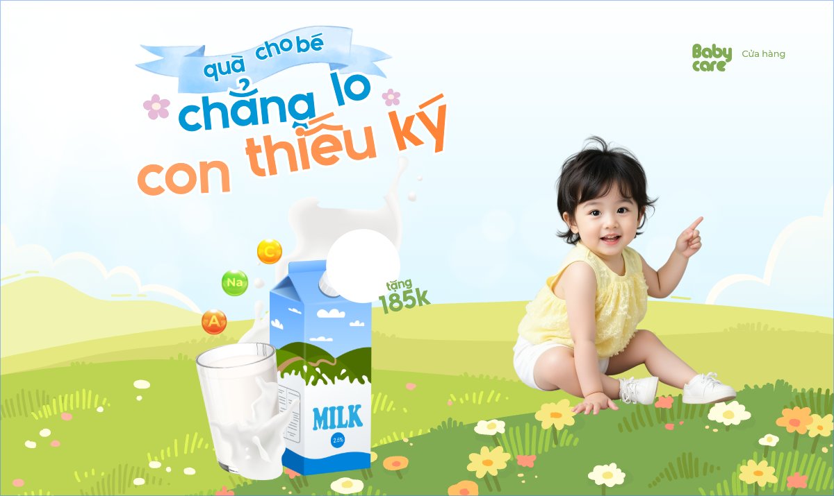 Mẫu Banner Ngang Quốc tế thiếu nhi, 1/6, trẻ em, quảng cáo, giảm giá, ưu đãi, sale, ẩm thực, nước uống — LayerPic