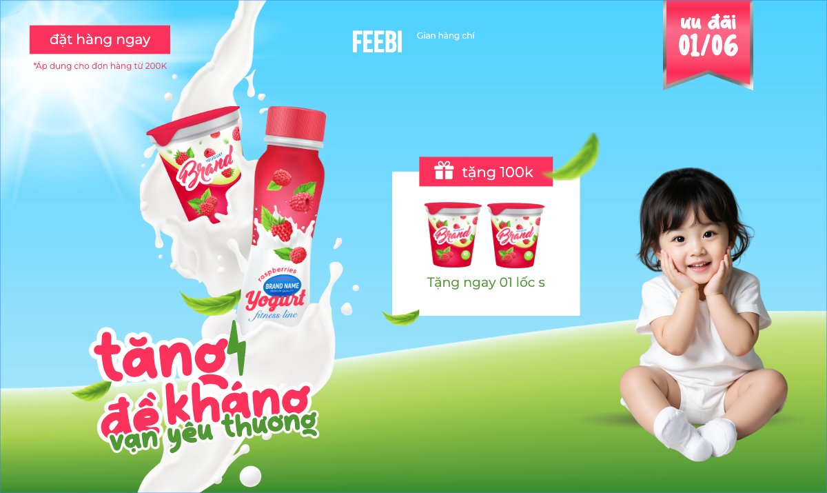 Quốc tế thiếu nhi, 1/6, trẻ em, quảng cáo, giảm giá, ưu đãi, sale, ẩm thực, nước uống