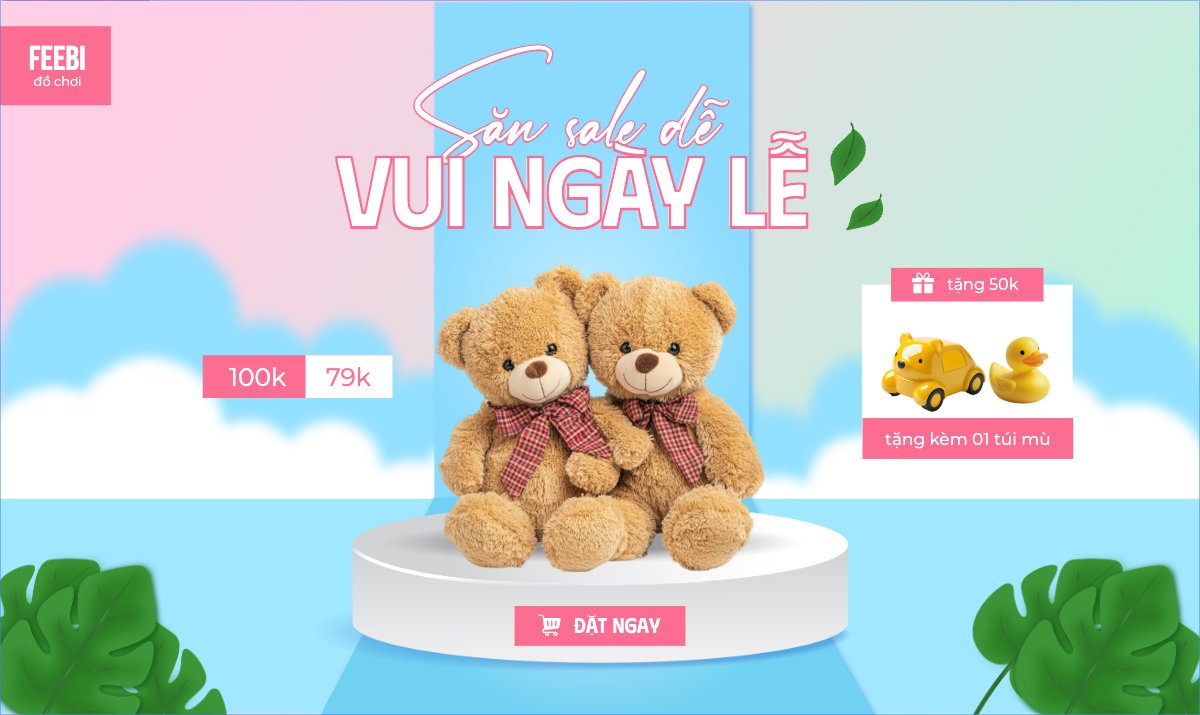 Mẫu Banner Ngang Quốc tế thiếu nhi, 1/6, trẻ em, quảng cáo, giảm giá, ưu đãi, sale, đồ chơi, thời trang, fashion — LayerPic
