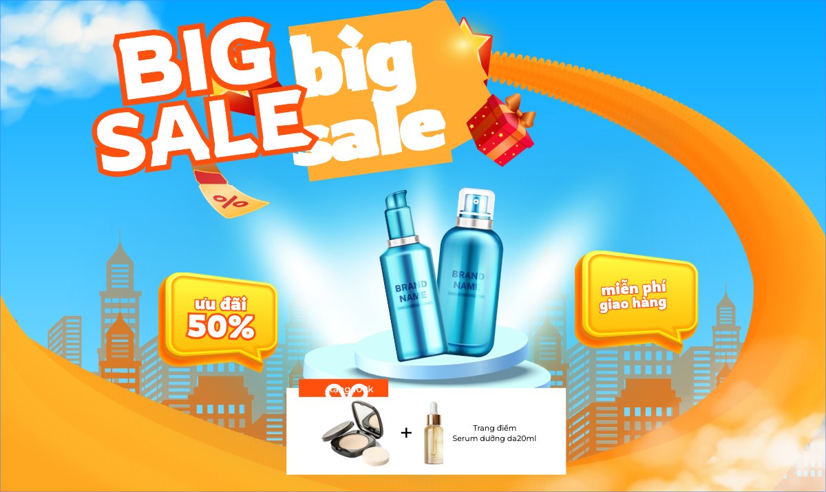 Mẫu Banner Ngang Giảm giá, sale, spa, beauty, làm đẹp, thẩm mỹ, make up — LayerPic