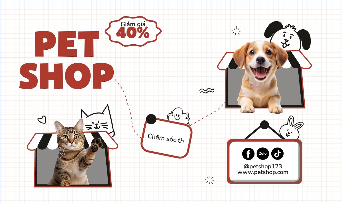 Mẫu Banner Ngang Giảm giá, sale, pet, thú cưng, thú nuôi, động vật, animal — LayerPic