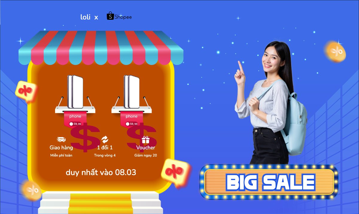Mẫu Banner Ngang Giảm giá, sale, điện thoại, tựu trường, giáo dục, công nghệ, technology, điện tử, electronic — LayerPic