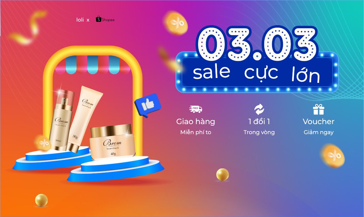Mẫu Banner Ngang Mua sắm, giảm giá, sale, sự kiện, event, làm đẹp, beauty, du lịch, travel — LayerPic