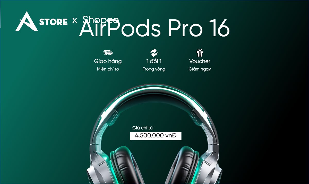 Mẫu Banner Ngang Tai nghe, earphone, headphone, công nghệ, technology, điện tử, electronic — LayerPic