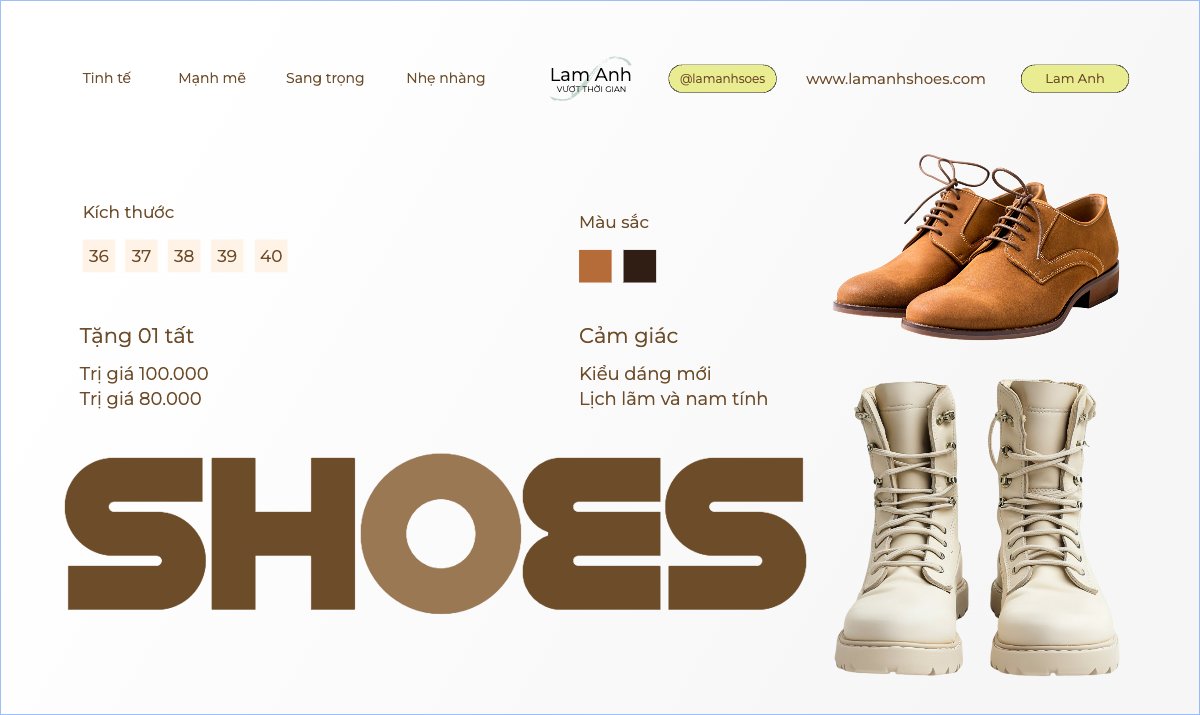 Mẫu Banner Ngang Giày, giày da, giày boots, boots, fashion, thời trang, shose, phụ kiện — LayerPic