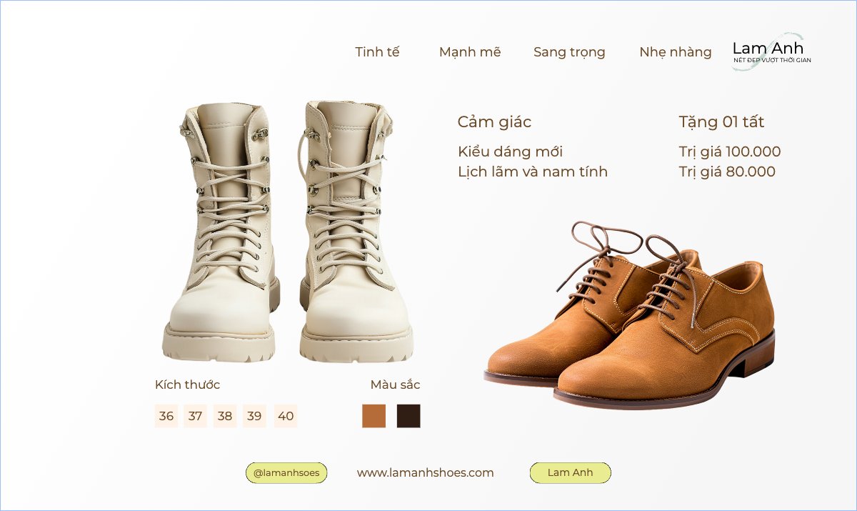 Mẫu Banner Ngang Giày, giày da, giày boots, boots, fashion, thời trang, shose, phụ kiện — LayerPic