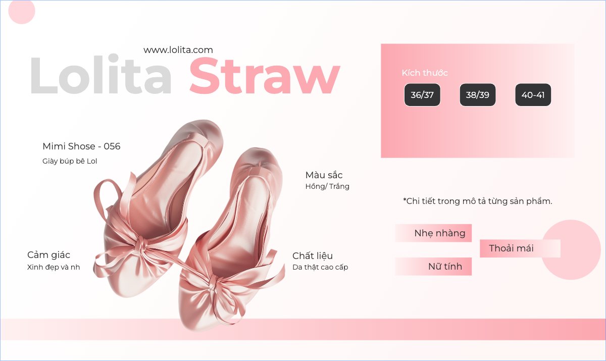 Mẫu Banner Ngang Giày, giày lolita, giày búp bê, fashion, thời trang, shose, phụ kiện — LayerPic