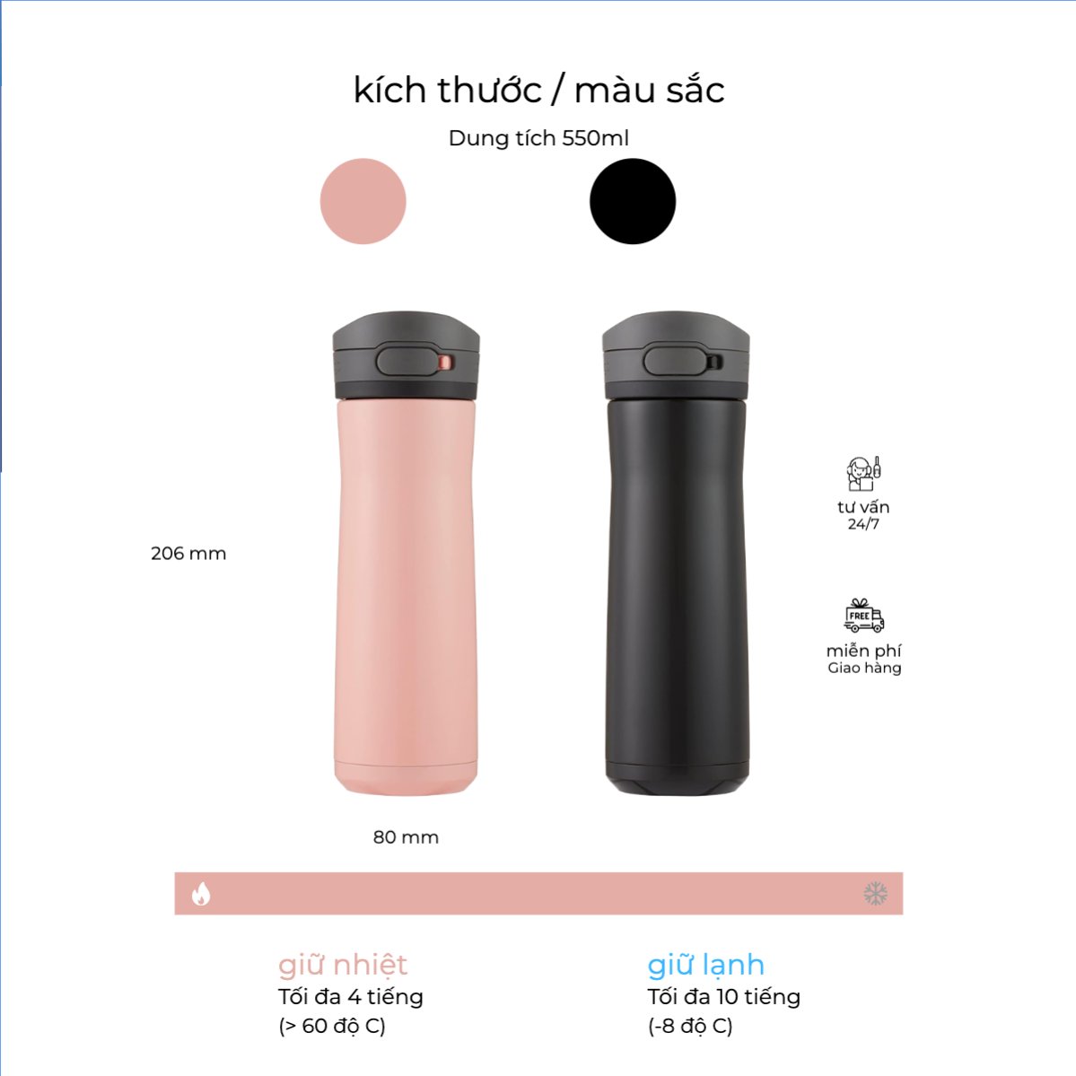 Mẫu Ảnh Sản Phẩm Bình nước, bình giữ nhiệt, đồ gia dụng, nhà bếp — LayerPic
