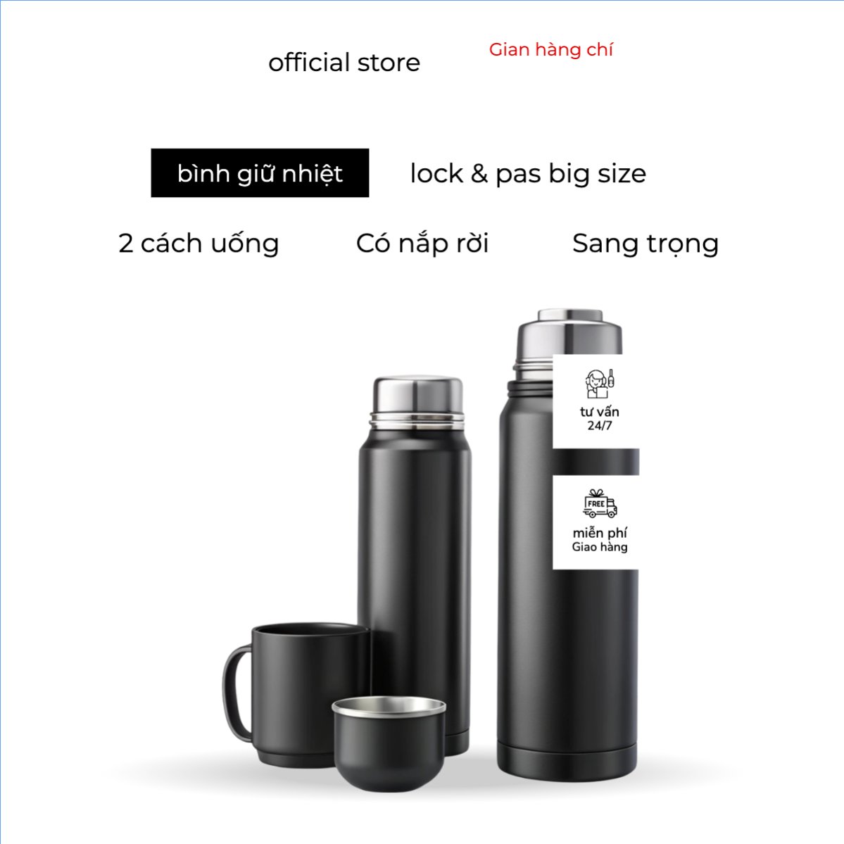 Mẫu Ảnh Sản Phẩm Bình nước, bình giữ nhiệt, đồ gia dụng, nhà bếp — LayerPic
