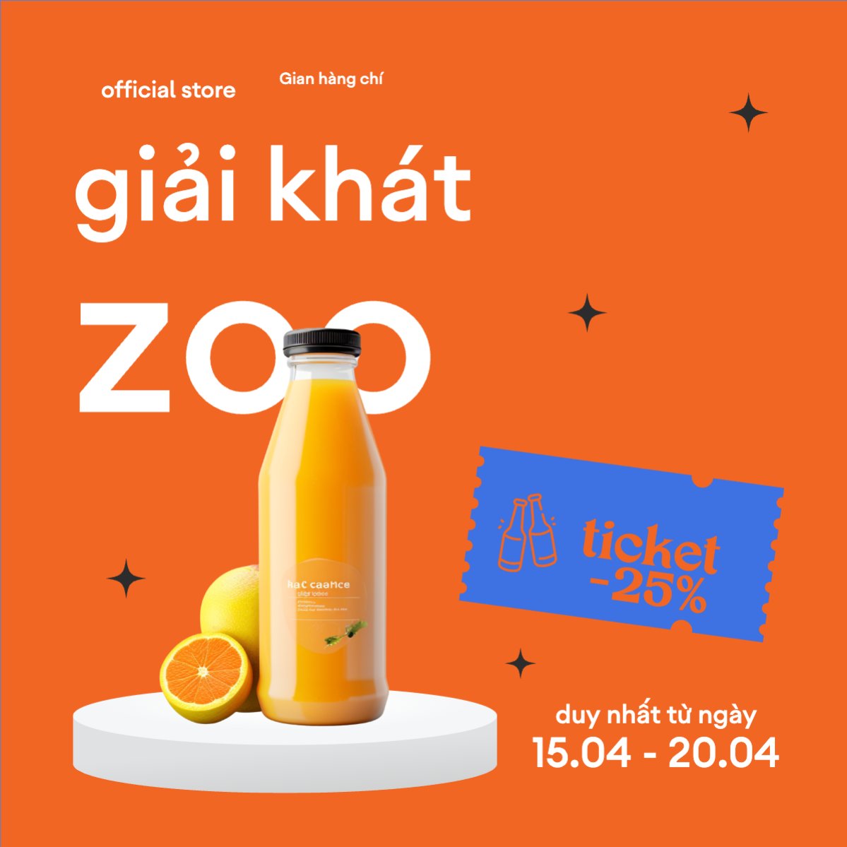 Giảm giá, sale, nước uống, juice, giải khát, F&B, drink