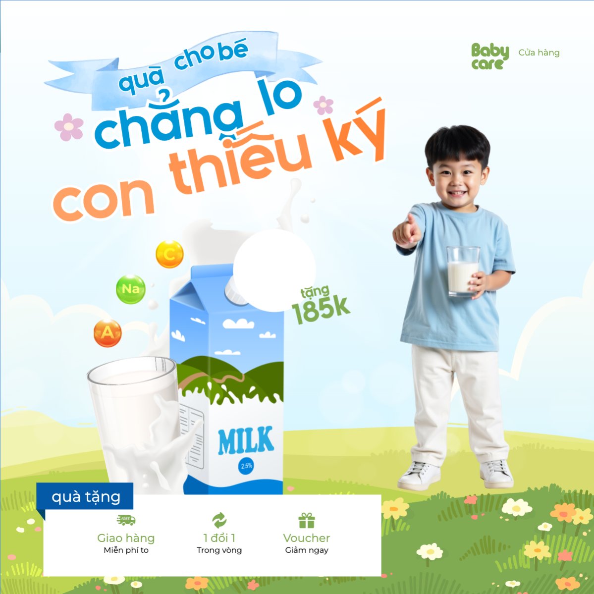 Quốc tế thiếu nhi, 1/6, trẻ em, quảng cáo, giảm giá, ưu đãi, sale, nước uống, drink