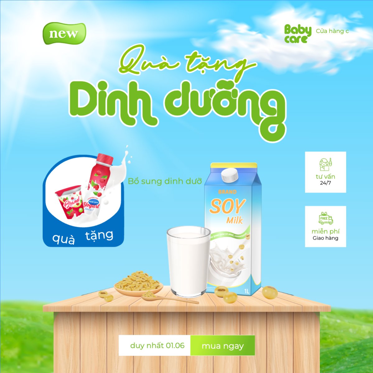 Mẫu Ảnh Sản Phẩm Quốc tế thiếu nhi, 1/6, trẻ em, quảng cáo, giảm giá, ưu đãi, sale, nước uống, drink — LayerPic