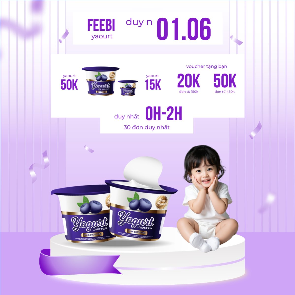 Quốc tế thiếu nhi, 1/6, trẻ em, quảng cáo, giảm giá, ưu đãi, sale, ẩm thực, nước uống