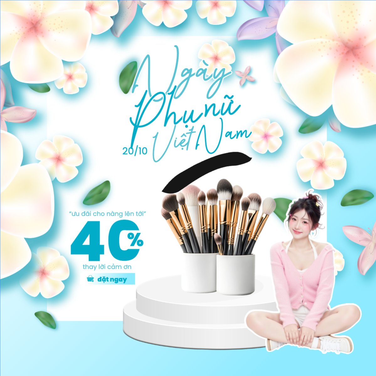 20/10, Ngày phụ nữ Việt Nam, Vietnamese Women's Day, phụ nữ, sự kiện, event, dễ thương, cute, chibi, hoạt hình, cartoon