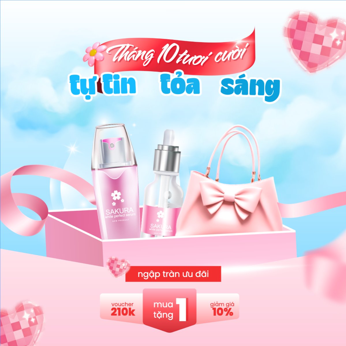 Mẫu Ảnh Sản Phẩm 20/10, Ngày phụ nữ Việt Nam, Vietnamese Women's Day, phụ nữ, sự kiện, event, mỹ phẩm, làm đẹp, beauty, hiện đại, modern — LayerPic