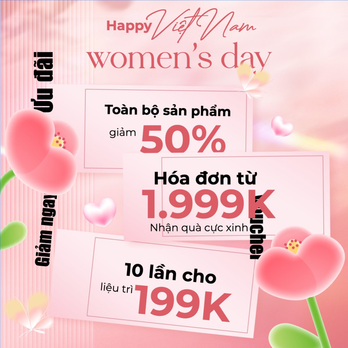 Mẫu Ảnh Sản Phẩm 20/10, Ngày phụ nữ Việt Nam, Vietnamese Women's Day, phụ nữ, sự kiện, event, mỹ phẩm, làm đẹp, beauty, hiện đại, modern — LayerPic