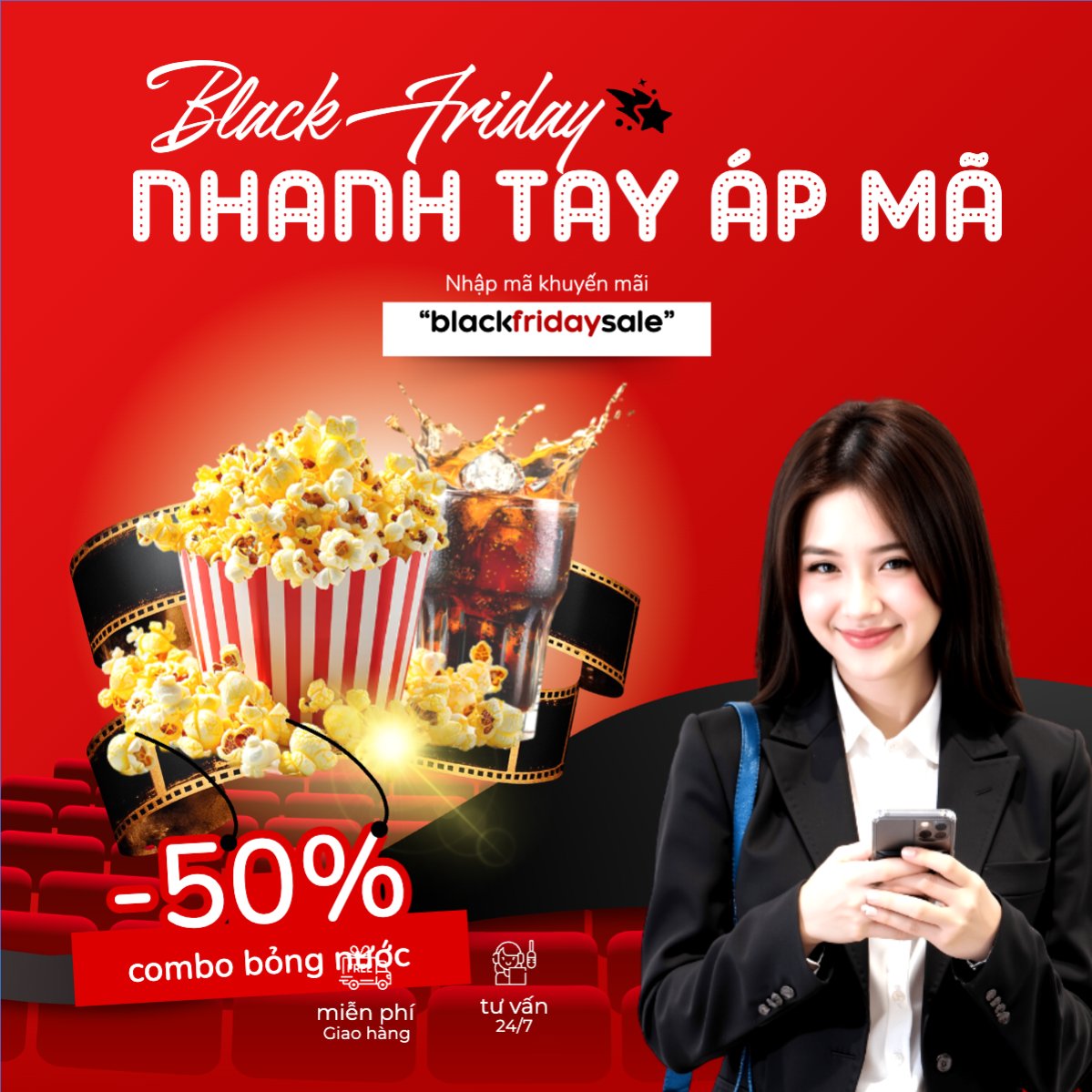 Mẫu Ảnh Sản Phẩm Black Friday nhanh tay áp mã — LayerPic