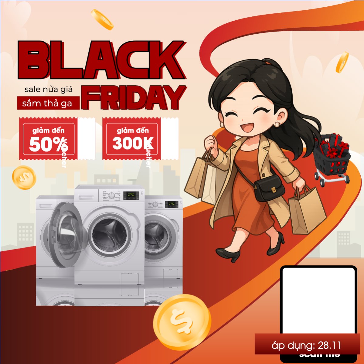 Sale nửa giá sắm thả ga