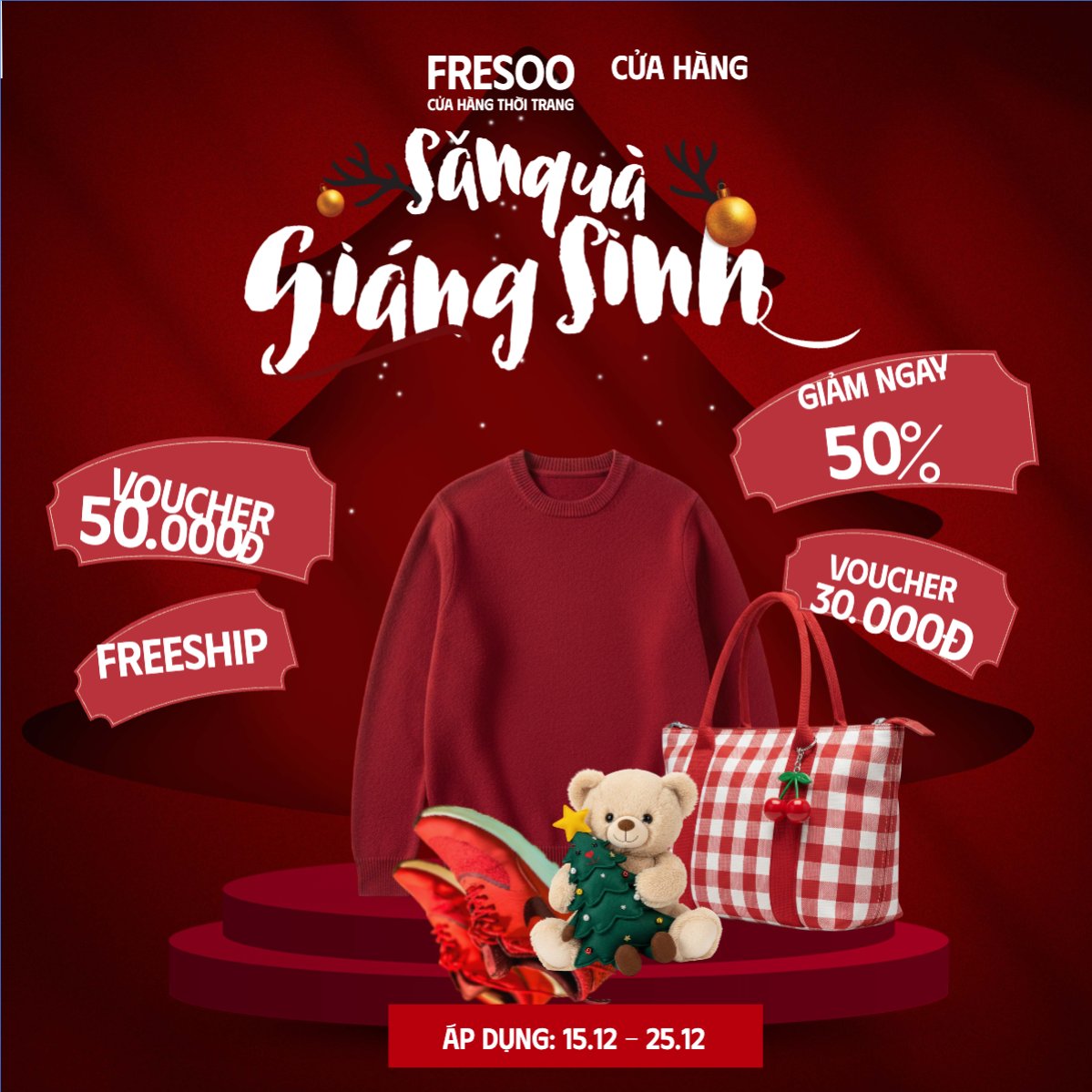 Mẫu Ảnh Sản Phẩm Săn quà giáng sinh — LayerPic