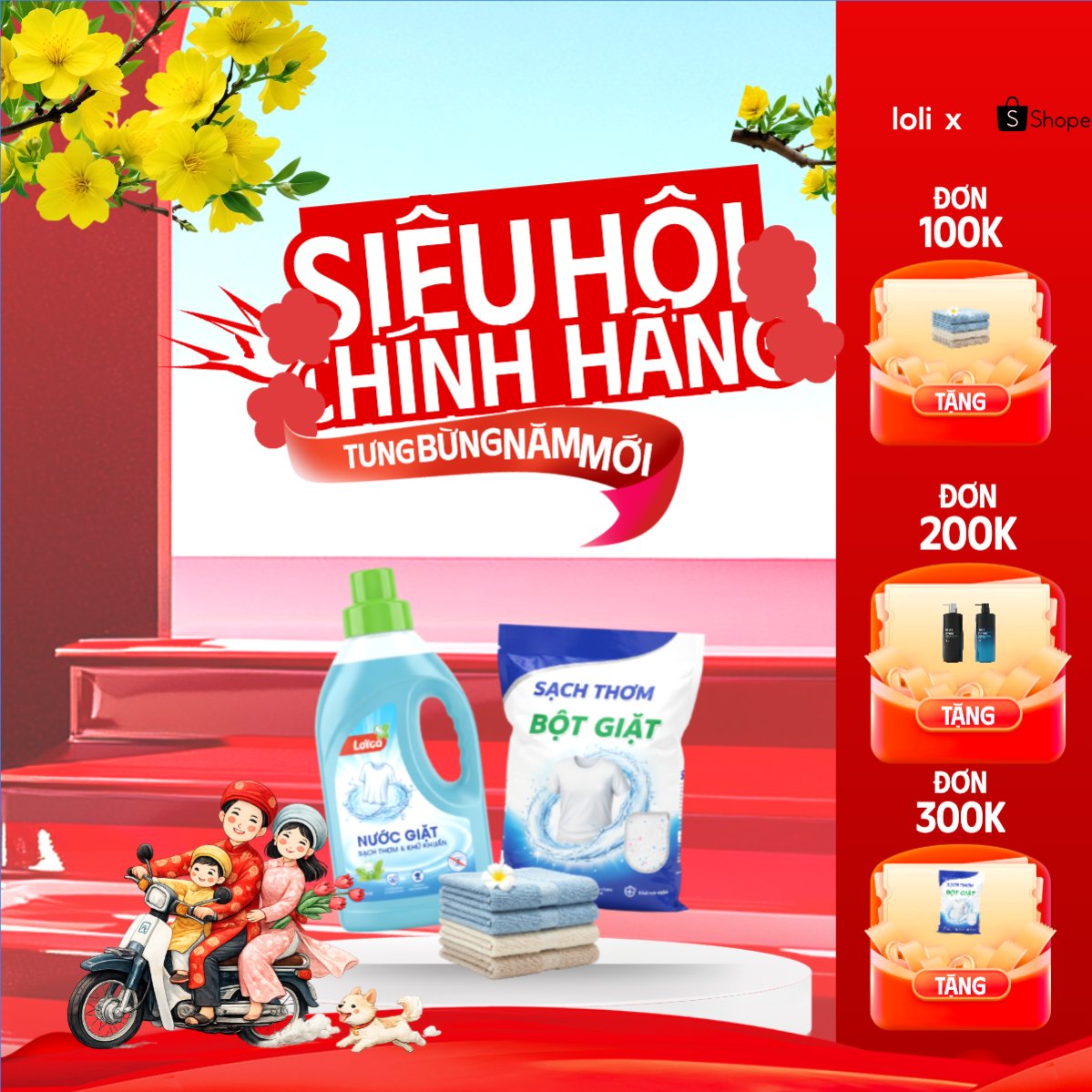 Siêu hội chính hãng tưng bừng năm mới