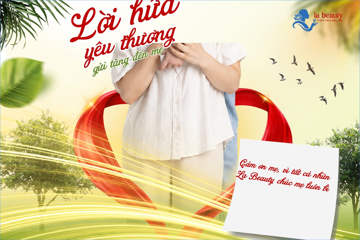 Mẫu Bài post MXH ngang Lời hứa yêu thương gửi tặng đến mẹ — LayerPic