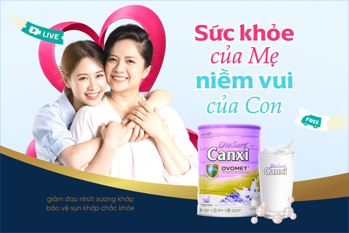 Mẫu Bài post MXH ngang Sức khỏe của mẹ là niềm vui của con — LayerPic