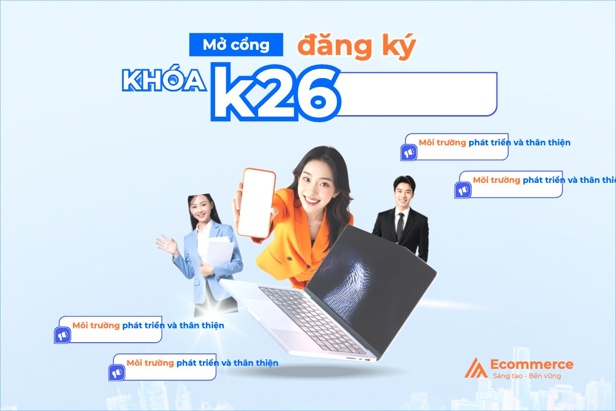 Mẫu Bài post MXH ngang Mở cổng đăng ký khóa học — LayerPic